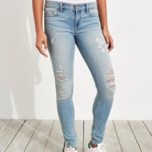 Hollister Distressed Low-Rise Skinny Jeans